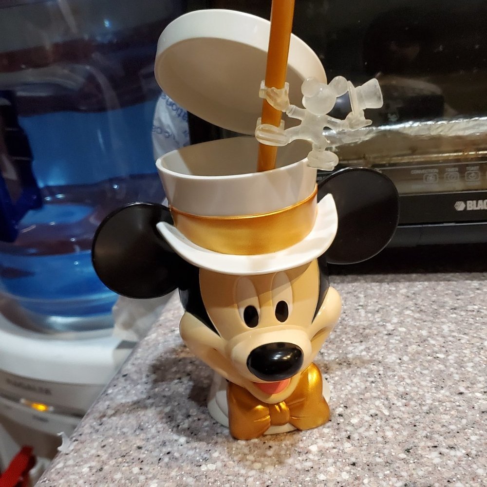 Disney on ice tuxedo mickey straw spoon